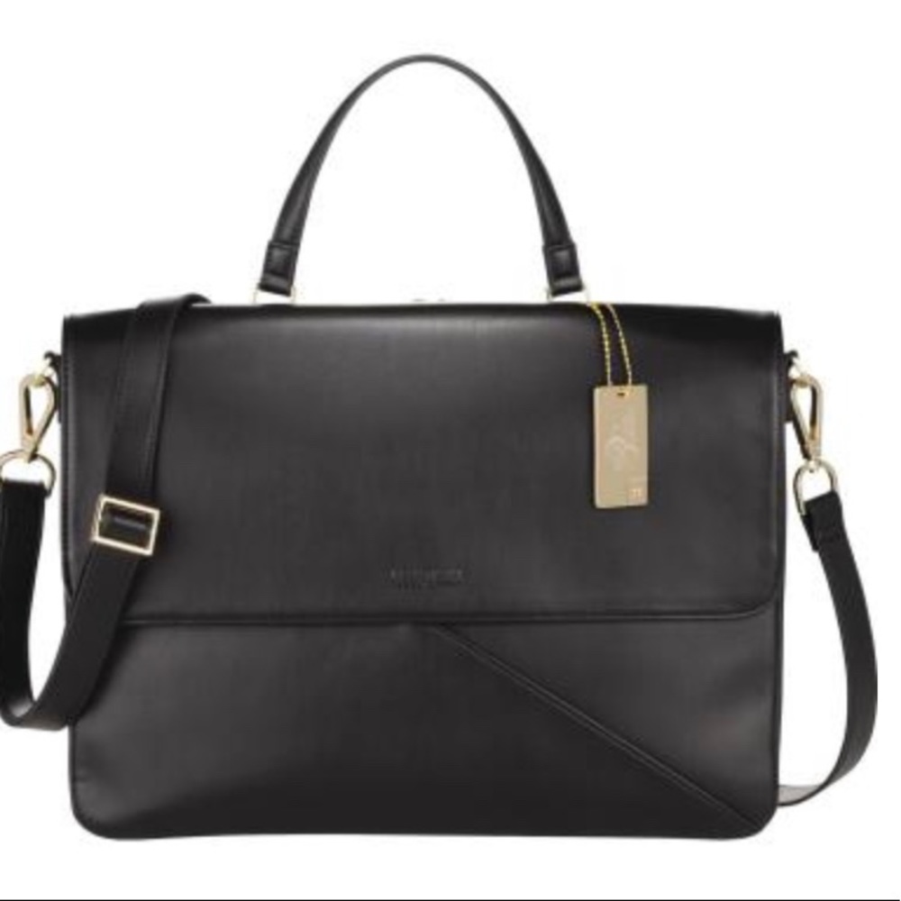 Kenneth Cole® Black Crossbody 15" Computer Tote portfolio